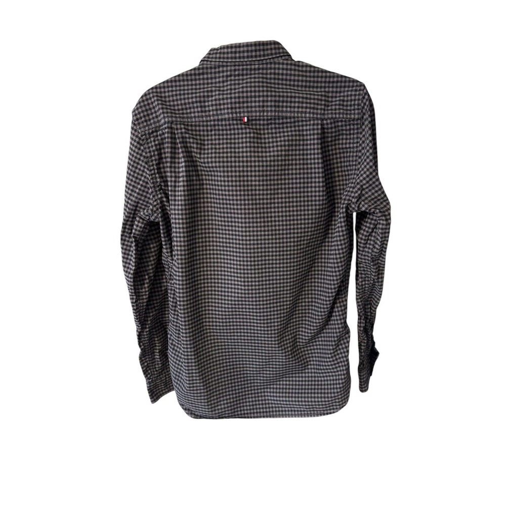Men's SZ Med Superdry JPN Premium Button Down THICK Shirt. Grey, Black, Blue - Picture 3 of 12